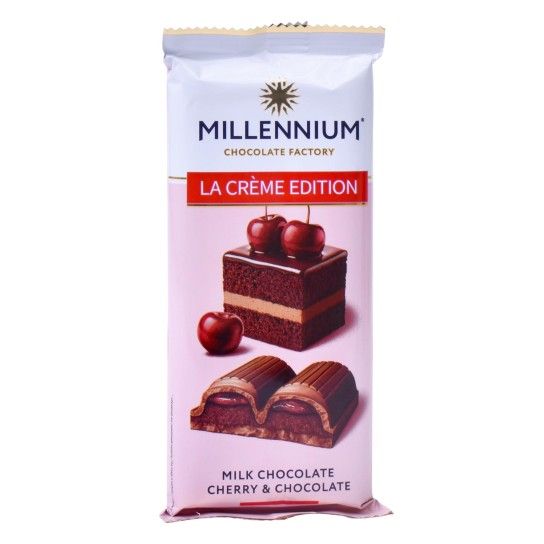 MILLENNIUM CHOCOLATE C/RECHEIO CEREJA 100G MILLENNIUM CHOCOLATE C/RECHEIO CEREJA 100G
