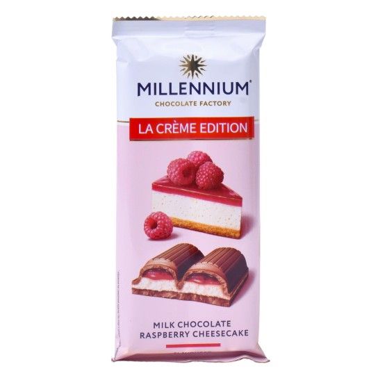 MILLENNIUM CHOCOLATE CHEESECAKE FRAMB 100G MILLENNIUM CHOCOLATE CHEESECAKE FRAMB 100G